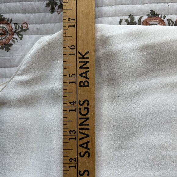 RAMY BROOK Ivory White Shift Laced Up Detail Dress Size 6 Bride Cocktail - Picture 6 of 10